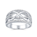 Boundless Moissanite Band Ring in Sterling Silver
