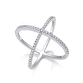 Axis Moissanite Band Ring in Sterling Silver
