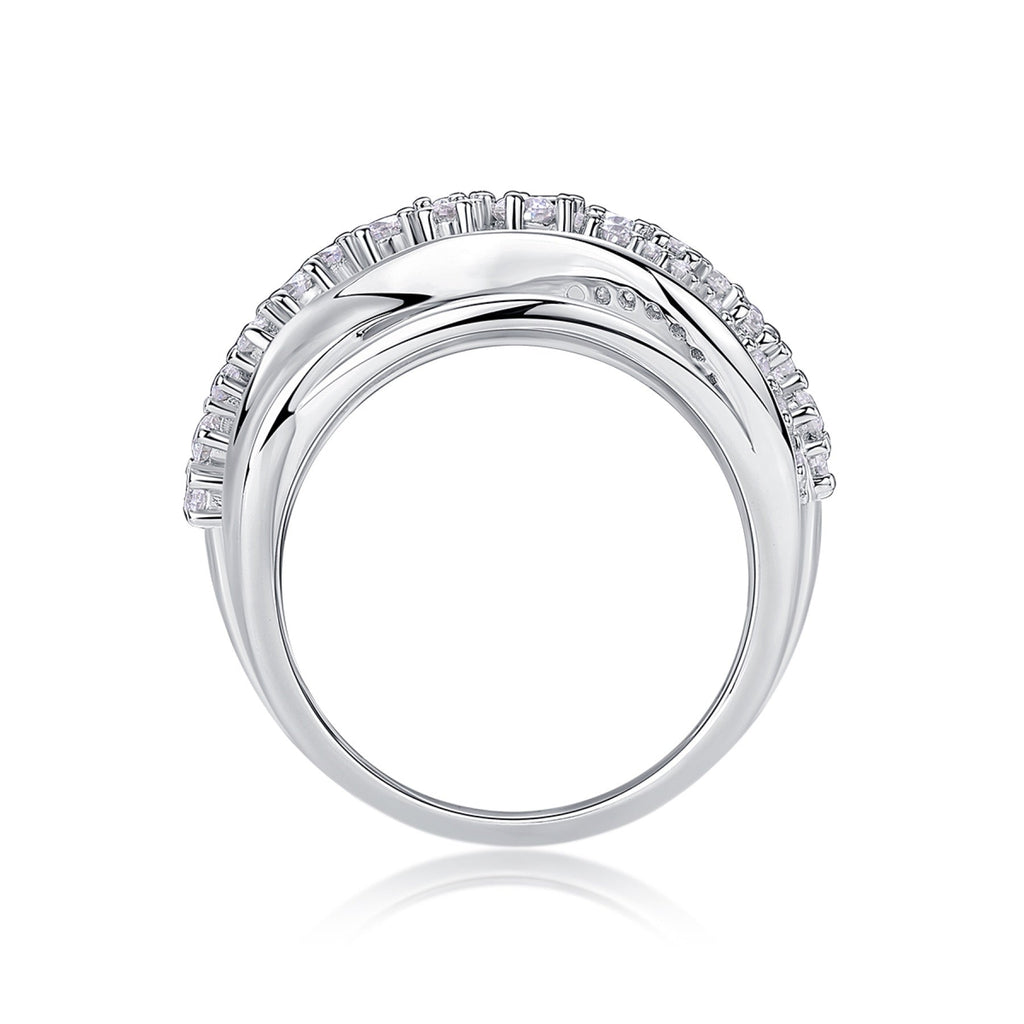 Bloomway Moissanite Band Ring in Sterling Silver