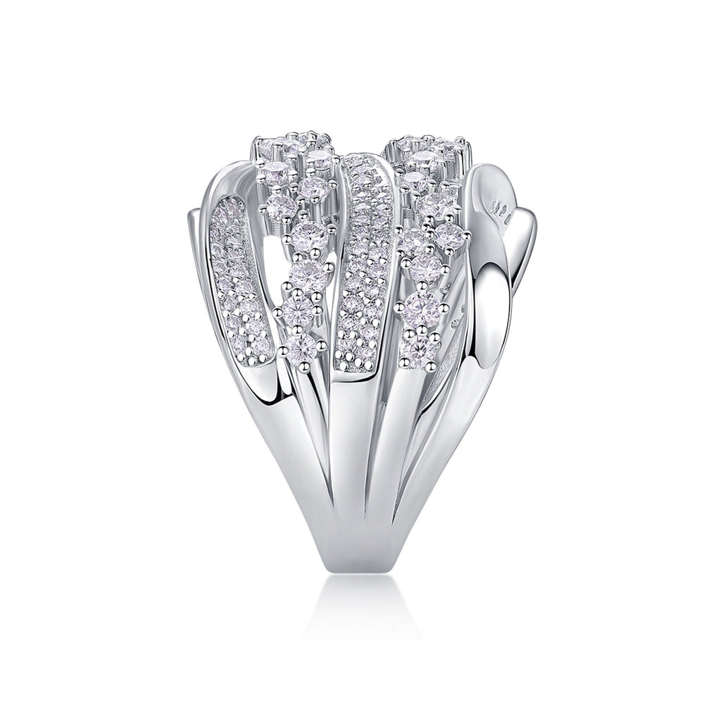 Bloomway Moissanite Band Ring in Sterling Silver