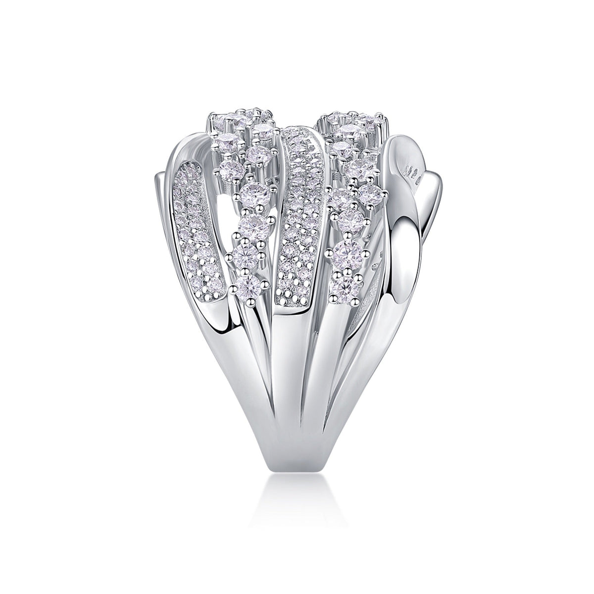 Bloomway Moissanite Band Ring in Sterling Silver