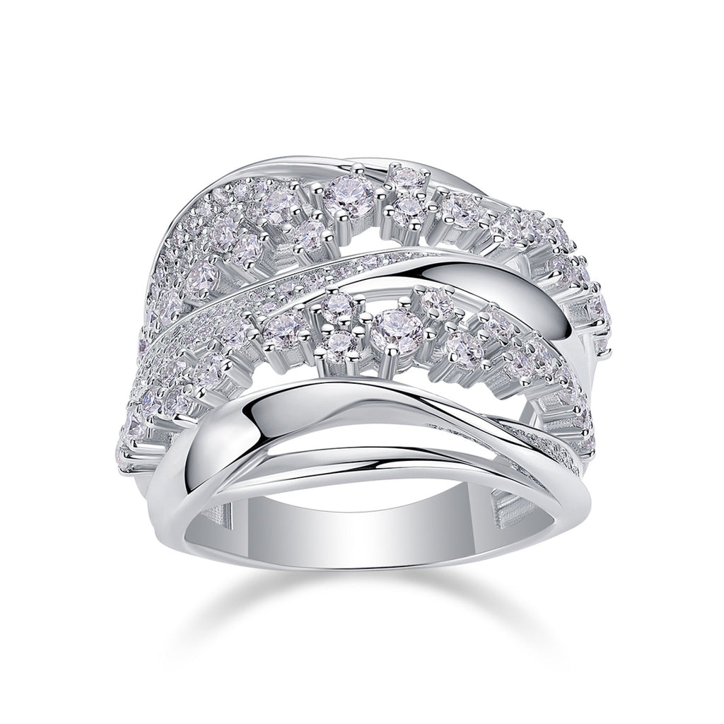Bloomway Moissanite Band Ring in Sterling Silver