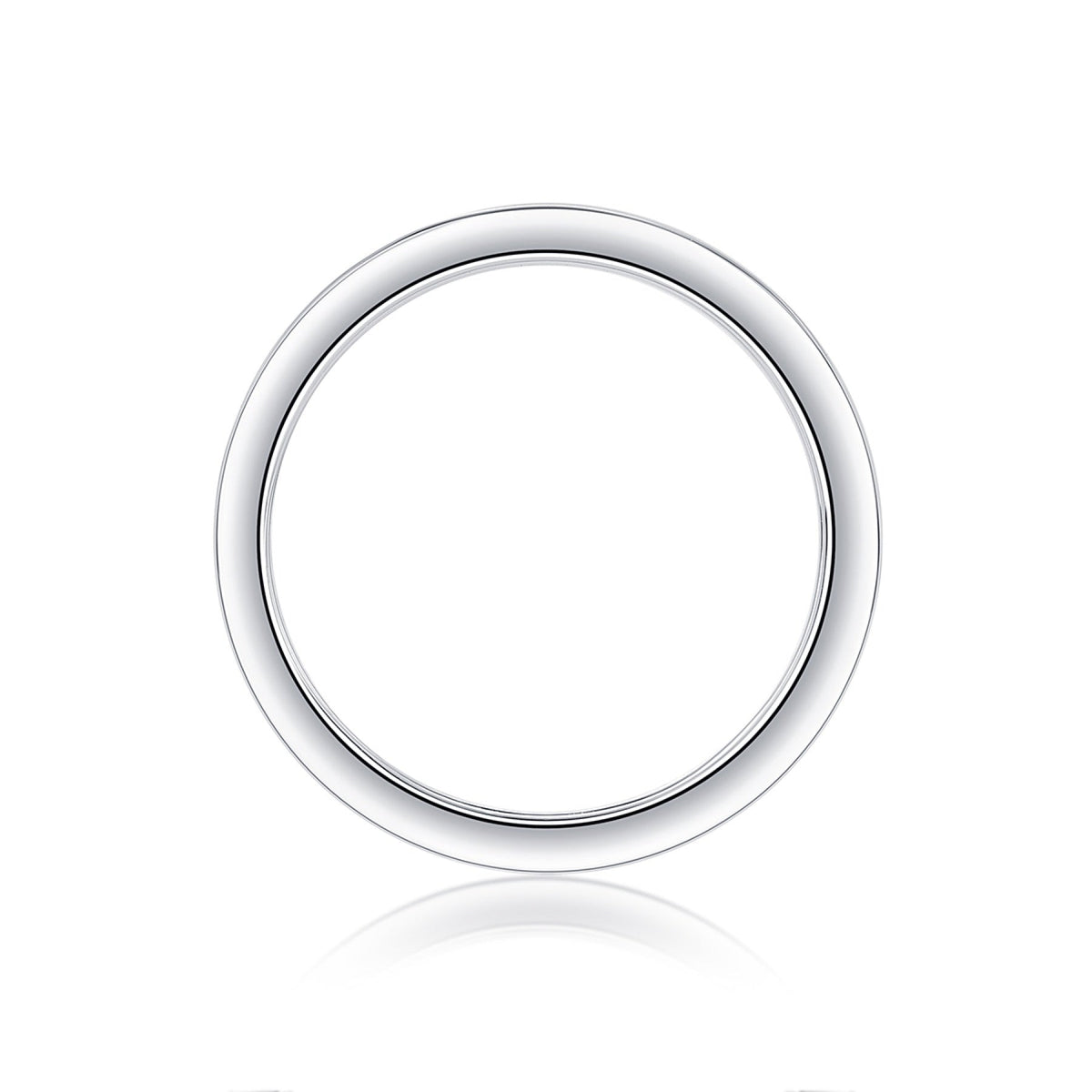 Rhomb Moissanite Eternity Band Ring in Sterling Silver