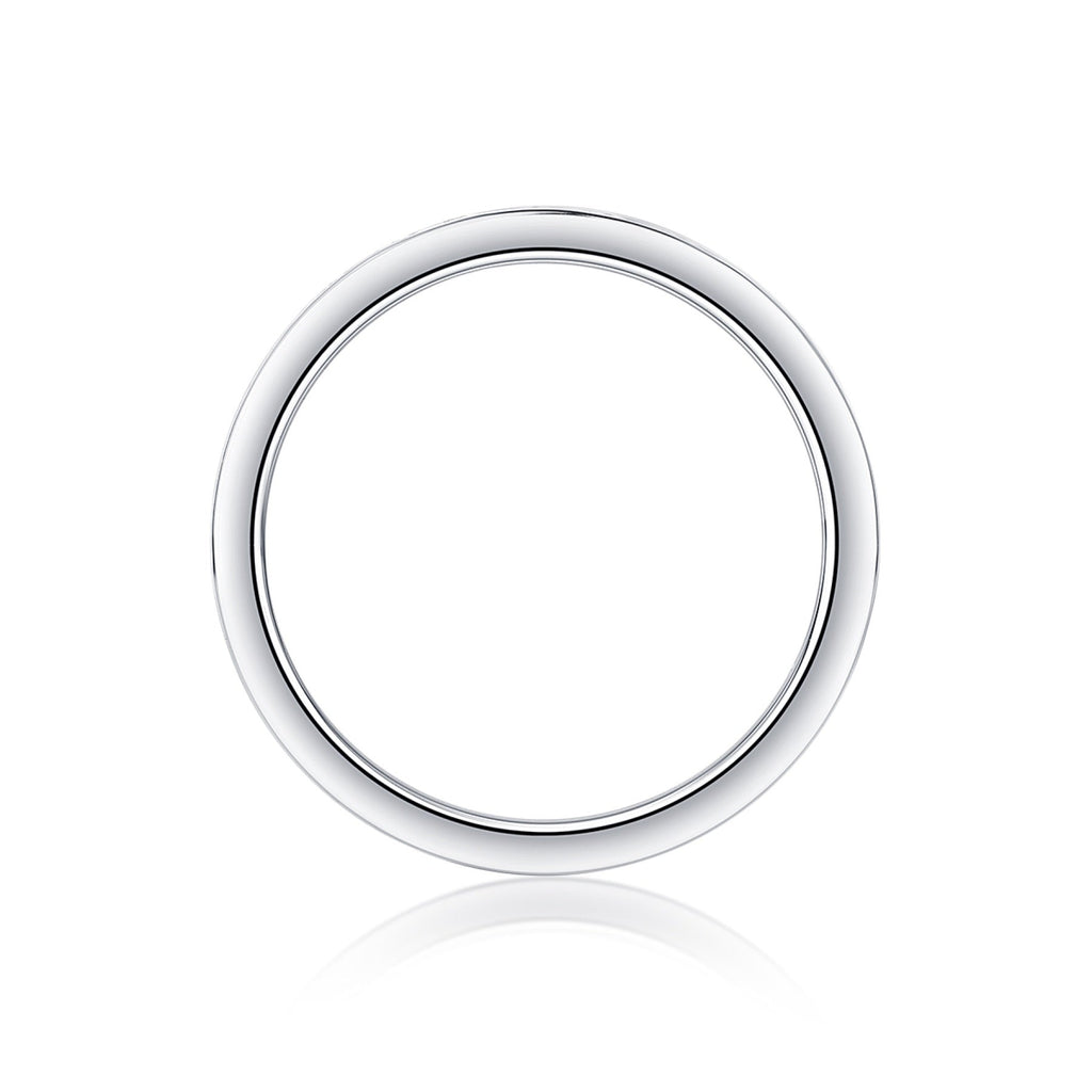Nightsong Moissanite Eternity Band Ring in Sterling Silver