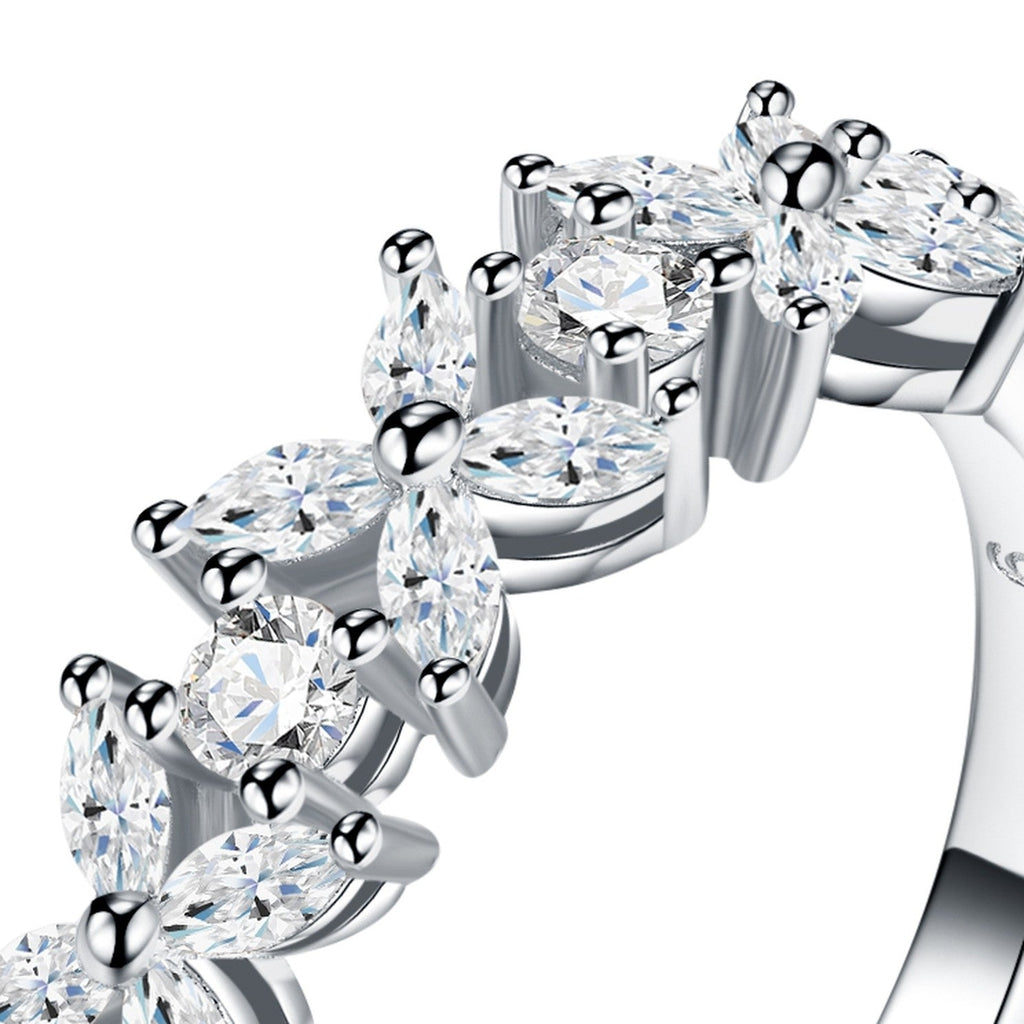 Ivy Moissanite Band Ring in Sterling Silver