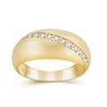 Barra Moissanite Band Ring in Gold-Tone Sterling Silver