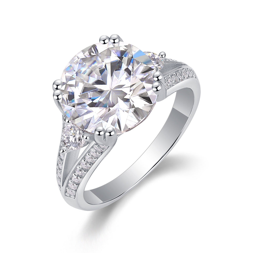 Noble Oval-Cut Moissanite Solitaire Ring in Sterling Silver