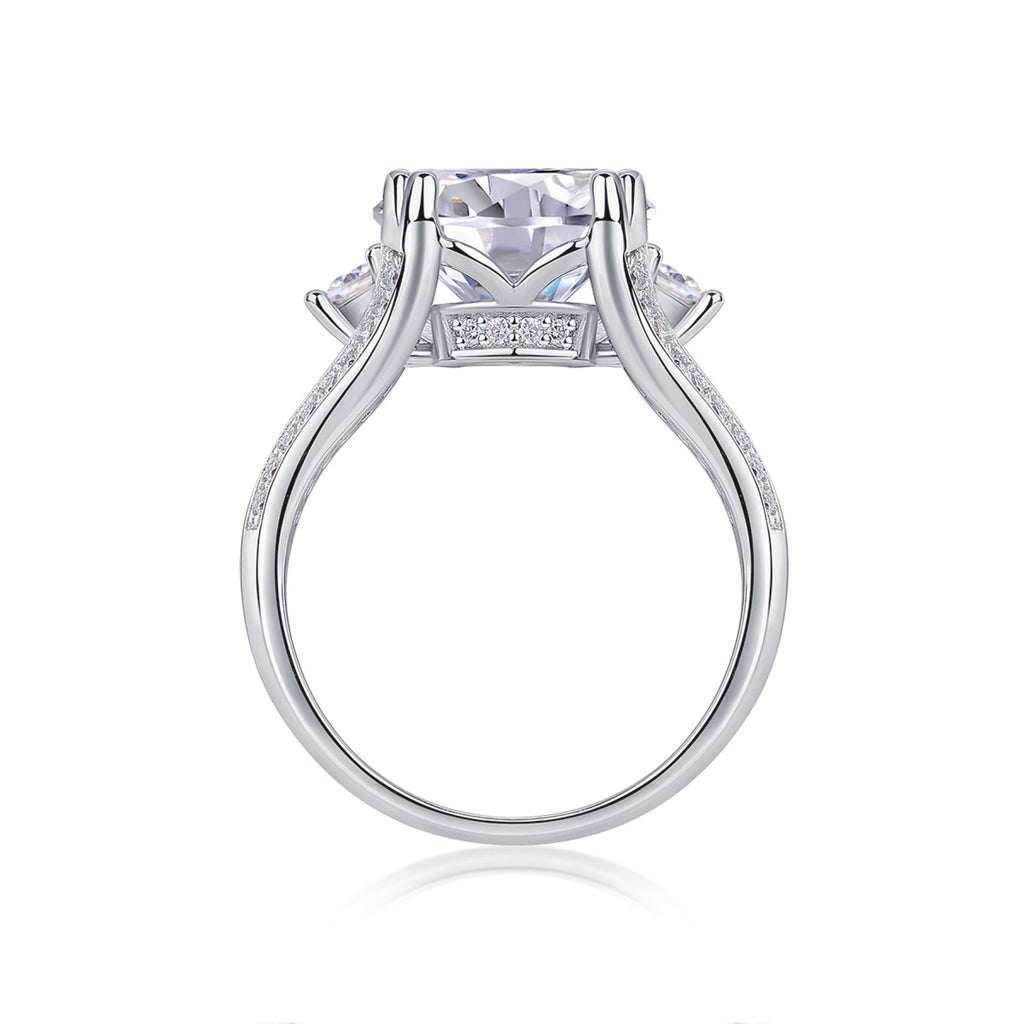 Noble Oval-Cut Moissanite Solitaire Ring in Sterling Silver