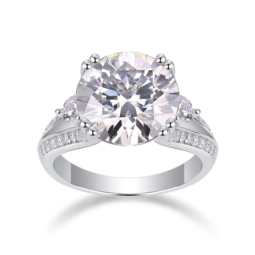 Noble Oval-Cut Moissanite Solitaire Ring in Sterling Silver