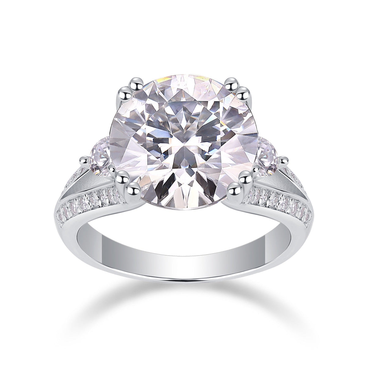 Noble Oval-Cut Moissanite Solitaire Ring in Sterling Silver