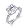 Tender 5 Carat Moissanite Solitaire Ring in Sterling Silver