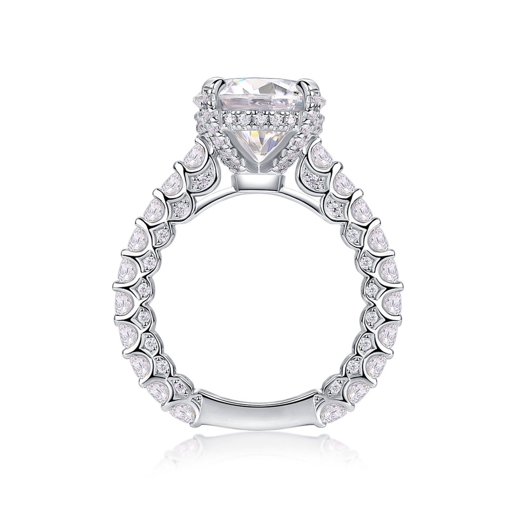 Tender 5 Carat Moissanite Solitaire Ring in Sterling Silver