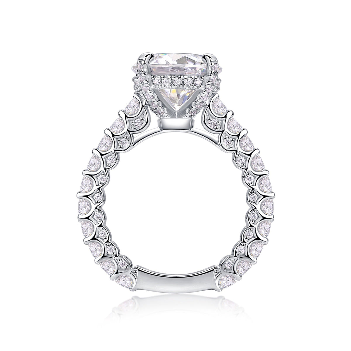Tender 5 Carat Moissanite Solitaire Ring in Sterling Silver