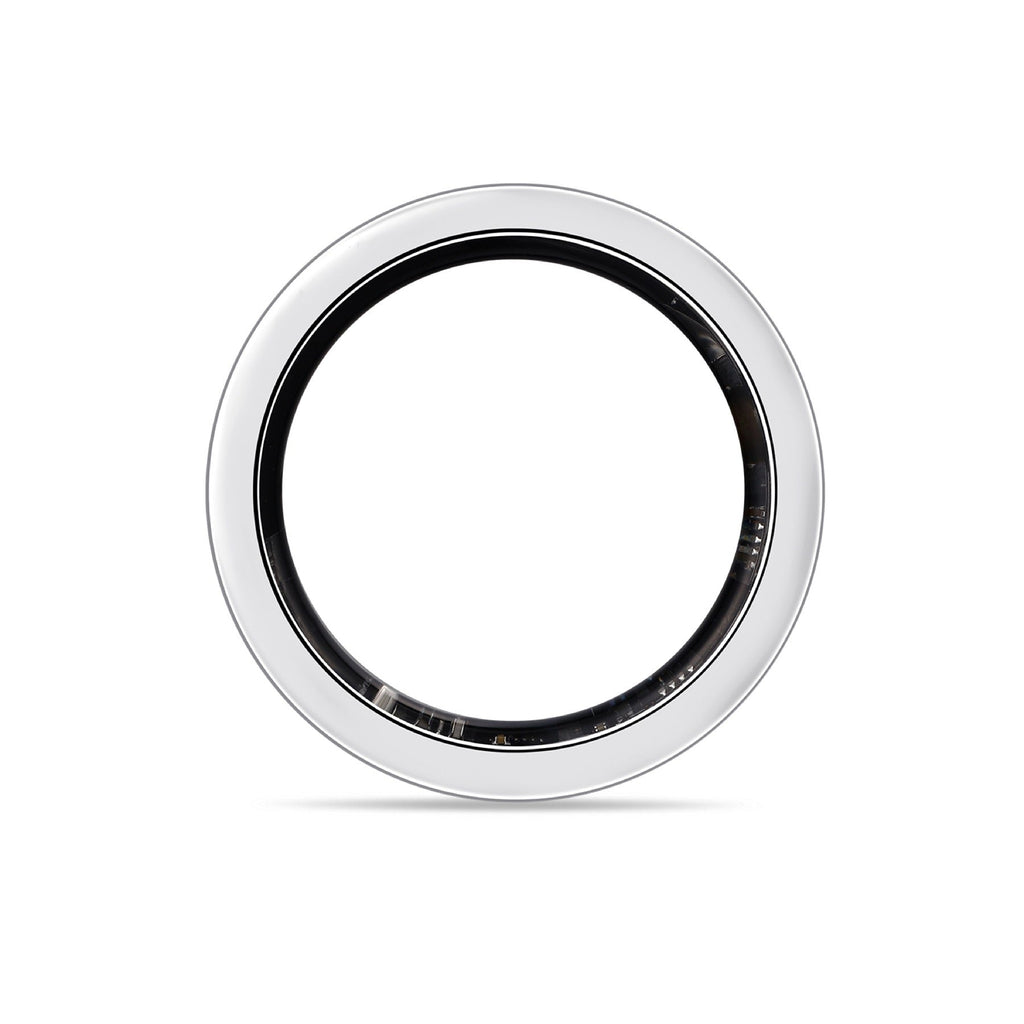 Noir Moissanite Enamel Band Ring in Sterling Silver