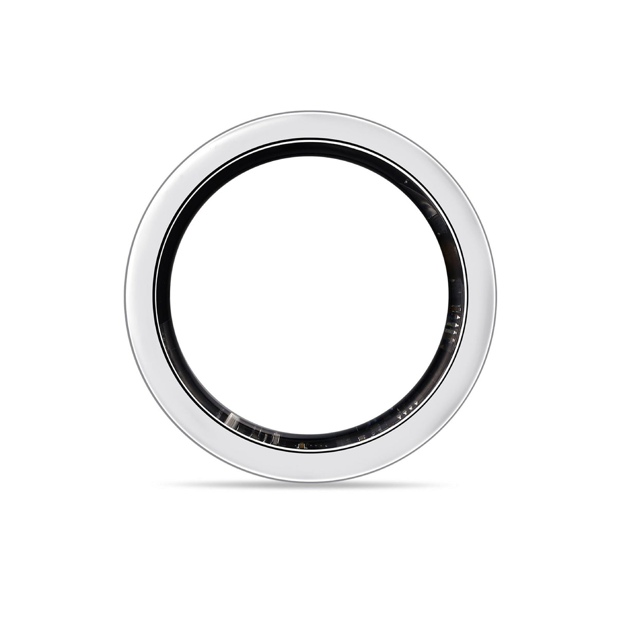 Noir Moissanite Enamel Band Ring in Sterling Silver