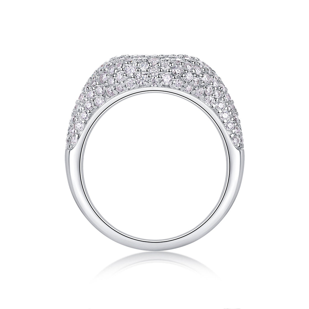 Frenzy Moissanite Band Ring in Sterling Silver