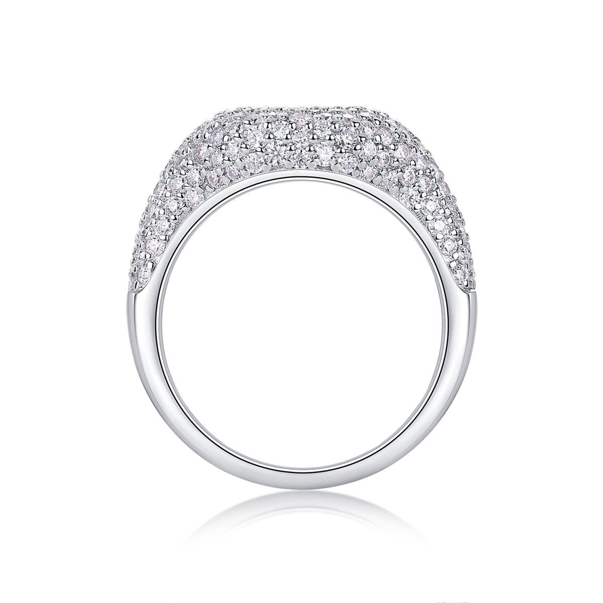 Frenzy Moissanite Band Ring in Sterling Silver