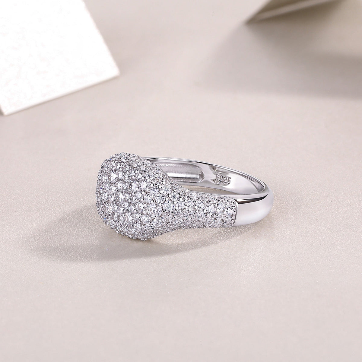 Frenzy Moissanite Band Ring in Sterling Silver