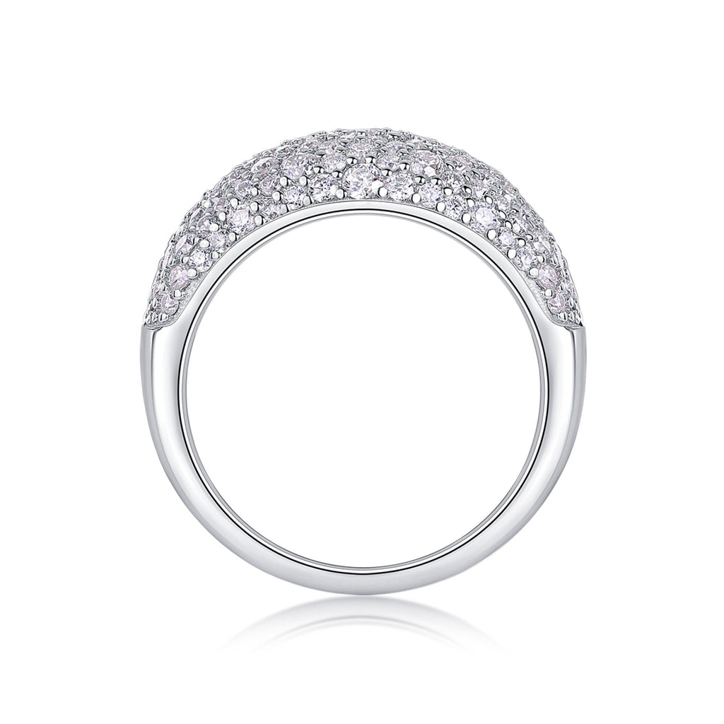 Nightsky Moissanite Band Ring in Sterling Silver