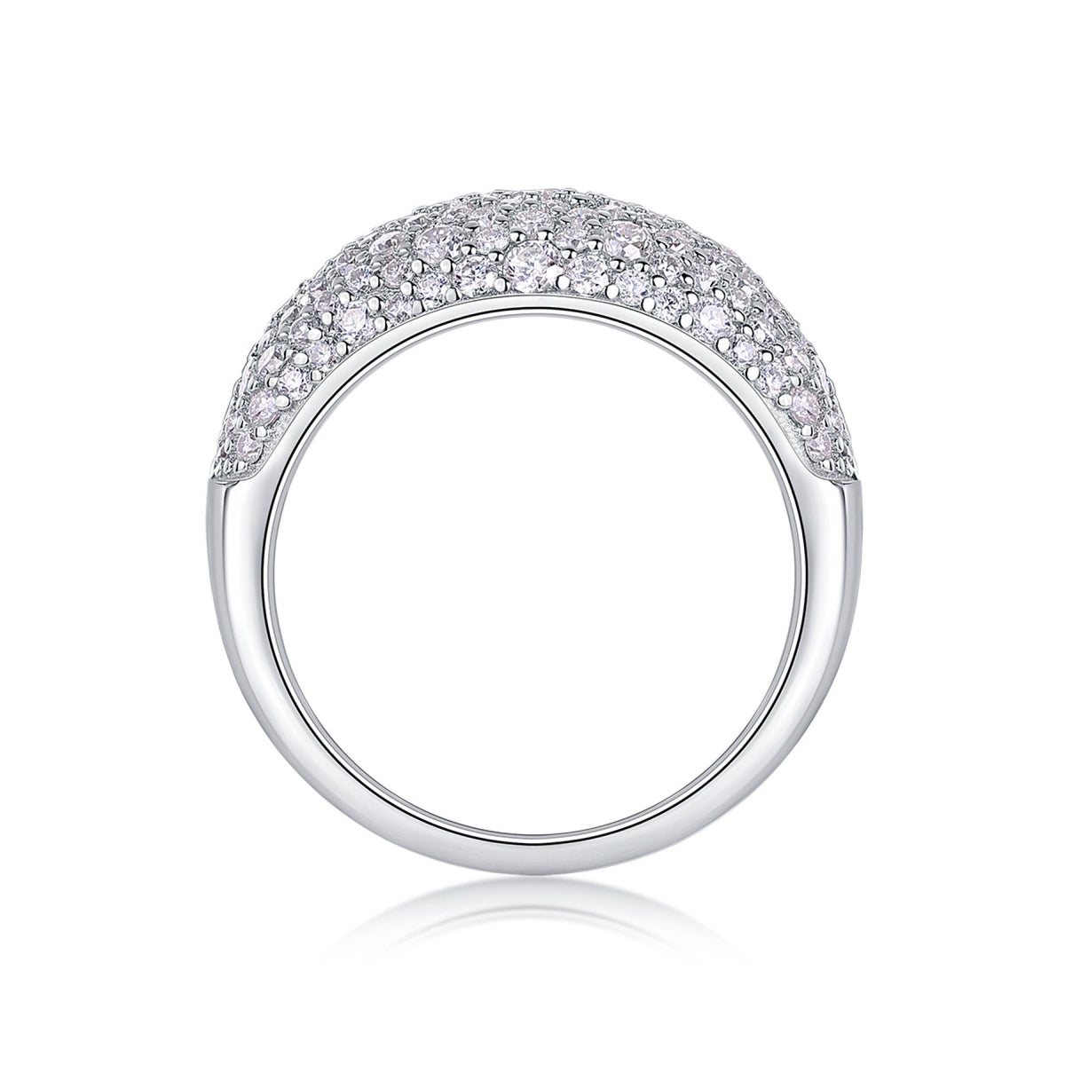 Nightsky Moissanite Band Ring in Sterling Silver