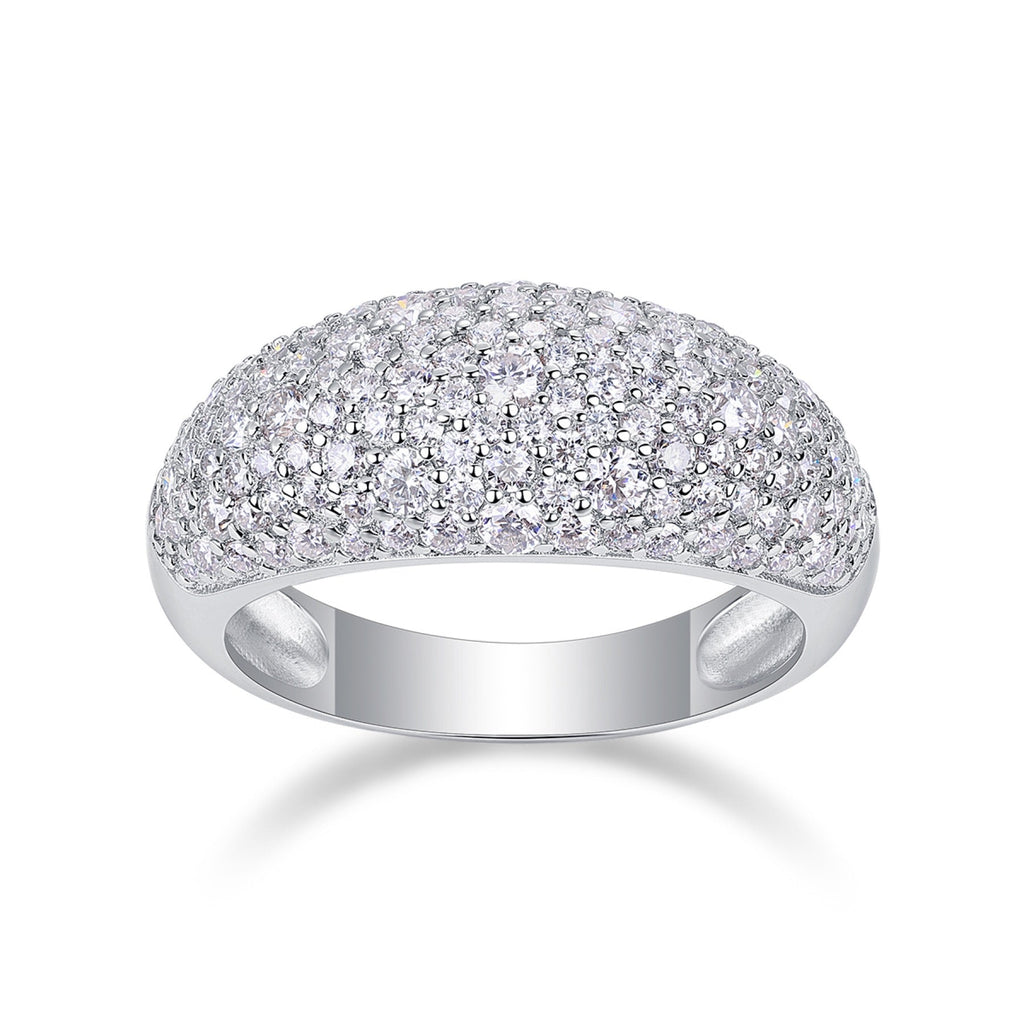 Nightsky Moissanite Band Ring in Sterling Silver