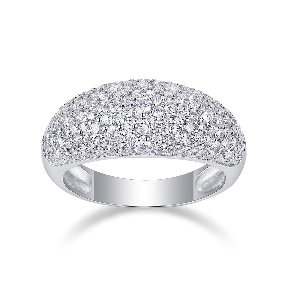 Nightsky Moissanite Band Ring in Sterling Silver