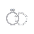 Icelove Emerald-Cut Moissanite Solitaire Ring in Sterling Silver