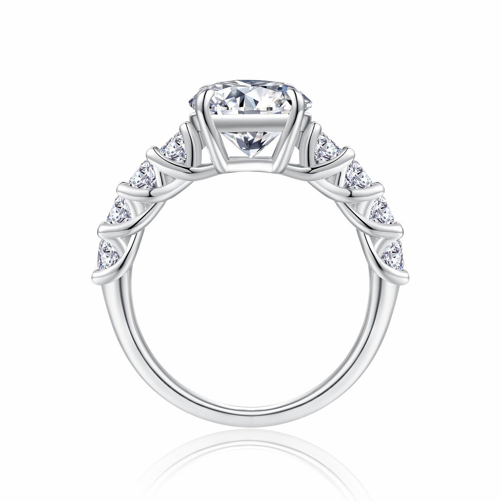 Classic 3 Carat Moissanite Solitaire Ring in Sterling Silver