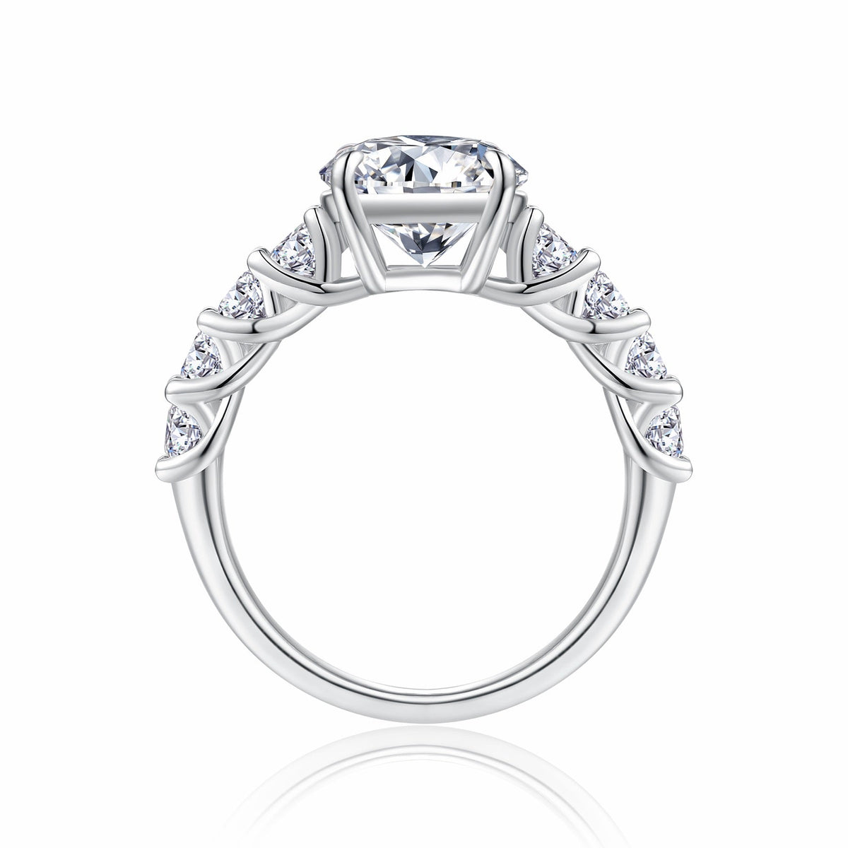 Classic 3 Carat Moissanite Solitaire Ring in Sterling Silver