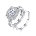 Triset 1 Carat Moissanite Three-Stone Ring in Sterling Silver