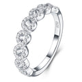 Ovalink Moissanite Eternity Band Ring in Sterling Silver