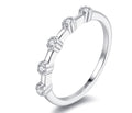 Stazione Moissanite Band Ring in Sterling Silver