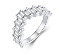 Vertice Moissanite Band Ring in Sterling Silver
