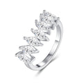 Foglietta Moissanite Band Ring in Sterling Silver