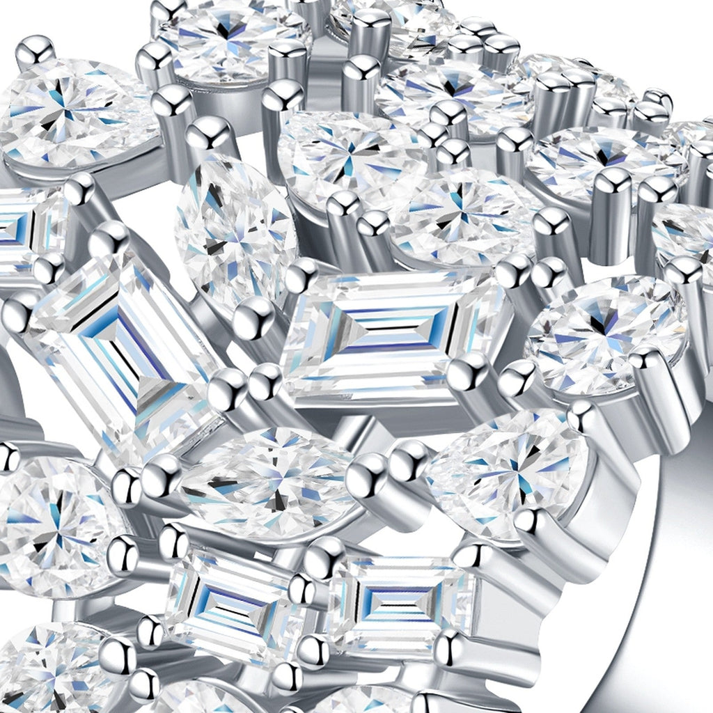 Regalia Moissanite Band Ring in Sterling Silver