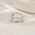 Legati Moissanite Band Ring in Sterling Silver