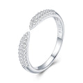 Navicella Moissanite Band Ring in Sterling Silver