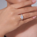 Cariad Heart-Cut Moissanite Solitaire Ring in Sterling Silver