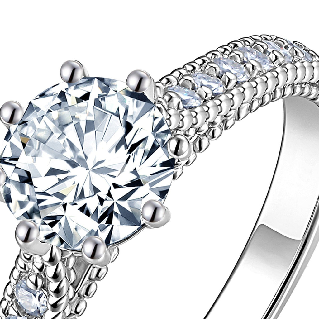 Antica 1 Carat Moissanite Solitaire Ring in Sterling Silver
