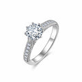 Antica 1 Carat Moissanite Solitaire Ring in Sterling Silver