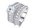 Cathedral 2 Carat Moissanite Solitaire Ring in Sterling Silver