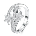 Stelle Moissanite Star Ring in Sterling Silver