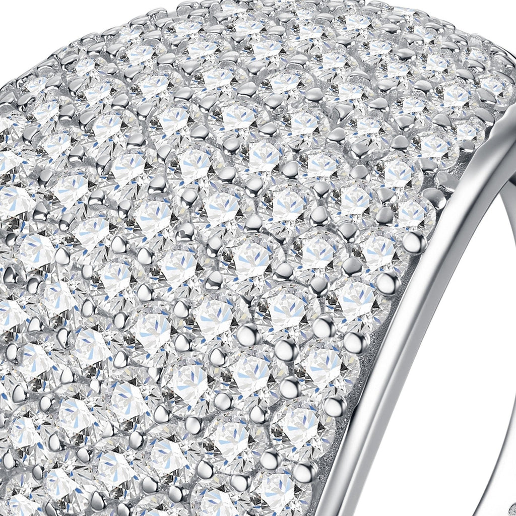 Duomo Moissanite Band Ring in Sterling Silver