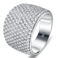 Colle Moissanite Band Ring in Sterling Silver