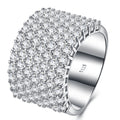 Massiccia Moissanite Band Ring in Sterling Silver