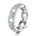 Catena Moissanite Band Ring in Sterling Silver