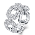 Maglia Moissanite Band Ring in Sterling Silver