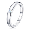 Lineetta Moissanite Band Ring in Sterling Silver