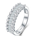 Lastrone Moissanite Band Ring in Sterling Silver