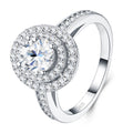 Ovaletta 1 Carat Moissanite Halo Ring in Sterling Silver